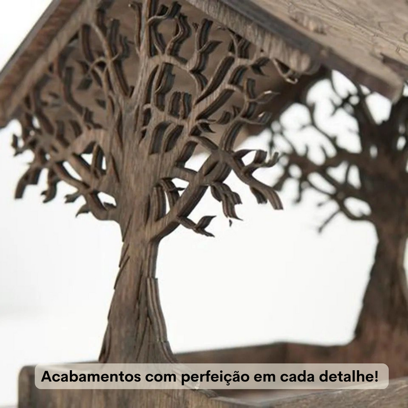 Alimentador de Pássaros ao Ar Livre - CORES DO VENTO