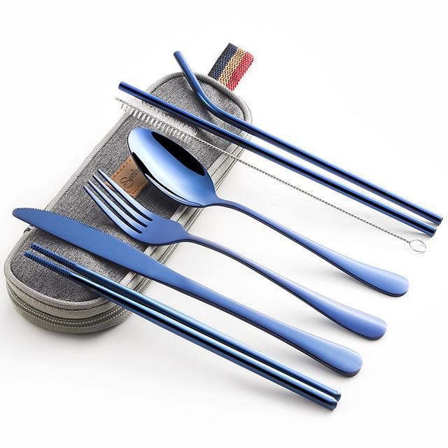 Conjunto de Talheres de luxo para Camping- CORES DO VENTO