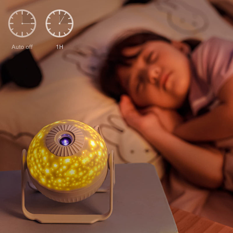 Luminária de Estrelinhas e de Galáxias - 7 Modos em LED 360°- CORES DO VENTO