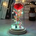 Rosa Love Led - Rosa Encantada na Cúpula de Vidro- CORES DO VENTO