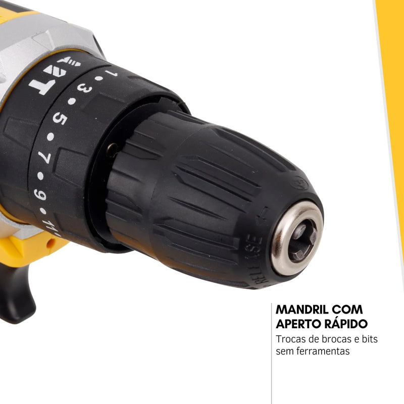 Furadeira Portátil à Bateria Profissional 26 Acessórios 2 Baterias AMG - CORES DO VENTO