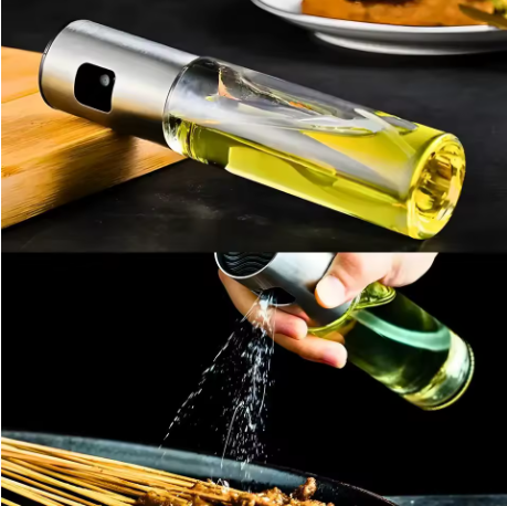 Borrifador de Óleo de Vidro Compacto Prático Cozinha Controle Dosagem Versátil Econômico - CORES DO VENTO