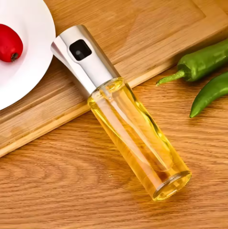Borrifador de Óleo de Vidro Compacto Prático Cozinha Controle Dosagem Versátil Econômico - CORES DO VENTO