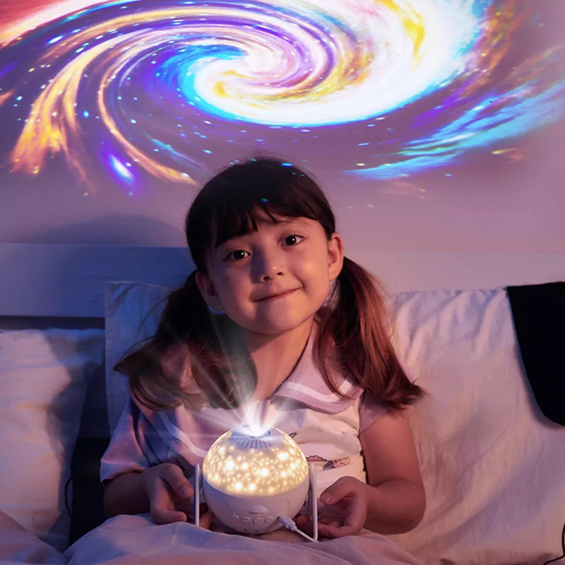 Luminária de Estrelinhas e de Galáxias - 7 Modos em LED 360°- CORES DO VENTO