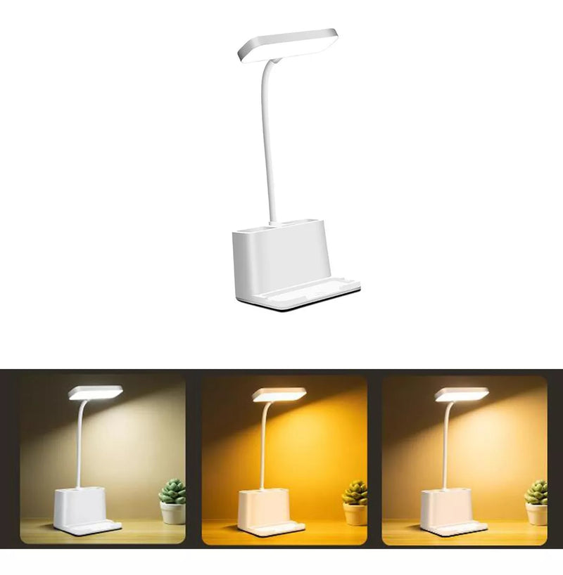 Luminária de Mesa Recarregável para Estudos em LED- CORES DO VENTO