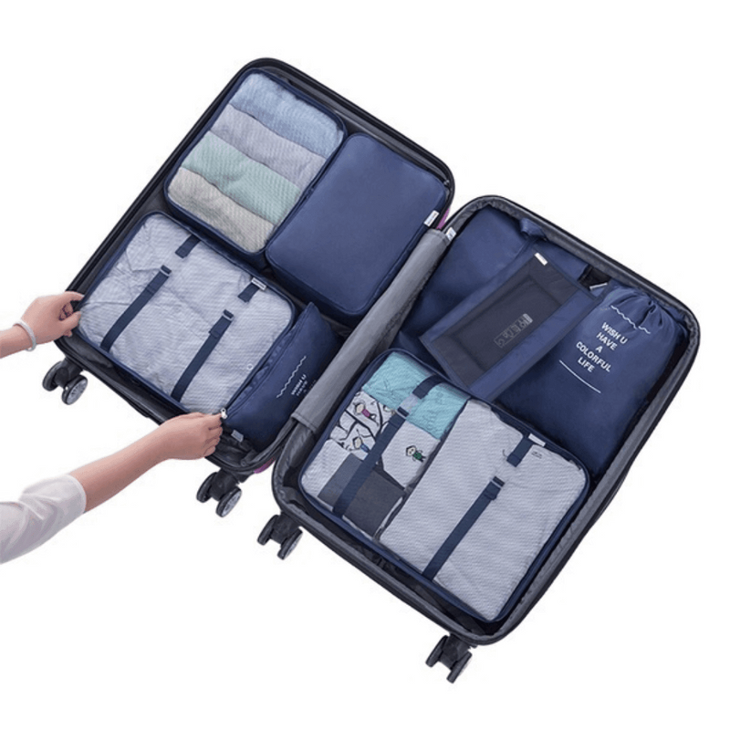 KIT 8 Bolsas Organizadoras á Prova D'água Para Viagem - CORES DO VENTO