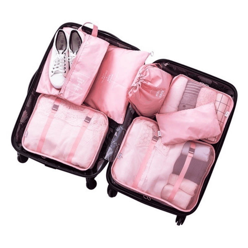 KIT 8 Bolsas Organizadoras á Prova D'água Para Viagem - CORES DO VENTO
