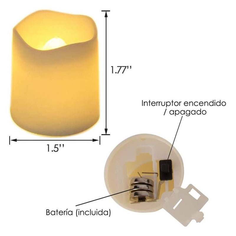 Vela de LED Decorativa 24 Peças - CORES DO VENTO