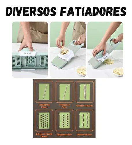 Cortador Prático e Rápido de Frutas e Vegetais - CORES DO VENTO