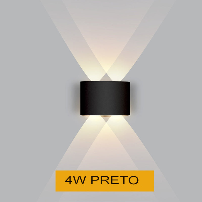 Arandela de Parede Externa em LED Á prova d'água- CORES DO VENTO