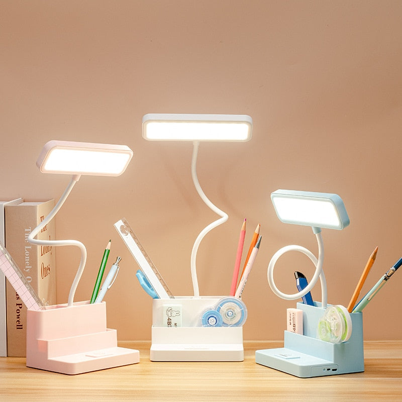 Luminária de Mesa Recarregável para Estudos em LED- CORES DO VENTO