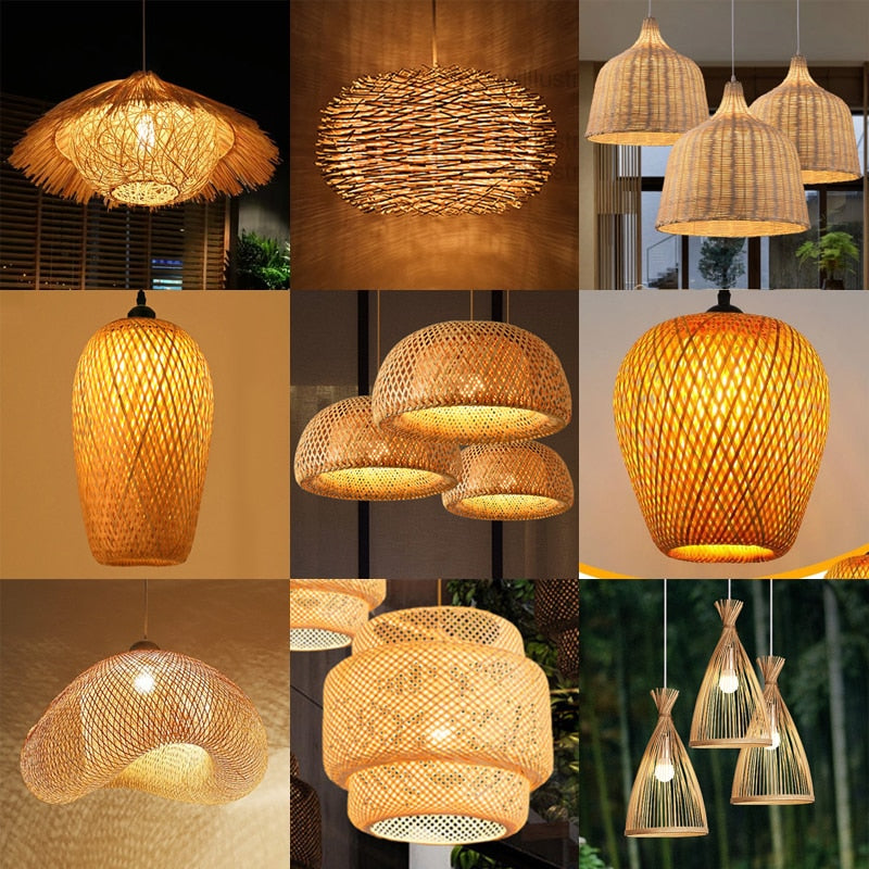 Luminária de Bambu Artesanal Para Casa- CORES DO VENTO