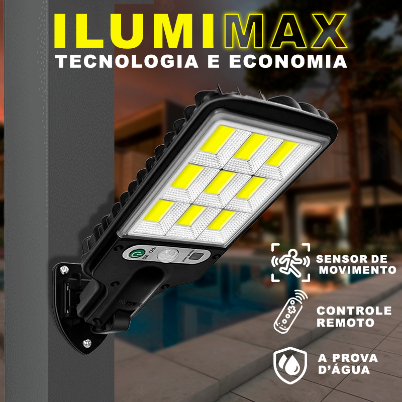 Refletor LED Solar com Sensor de Movimento Brasileiro / IlumiMax- CORES DO VENTO