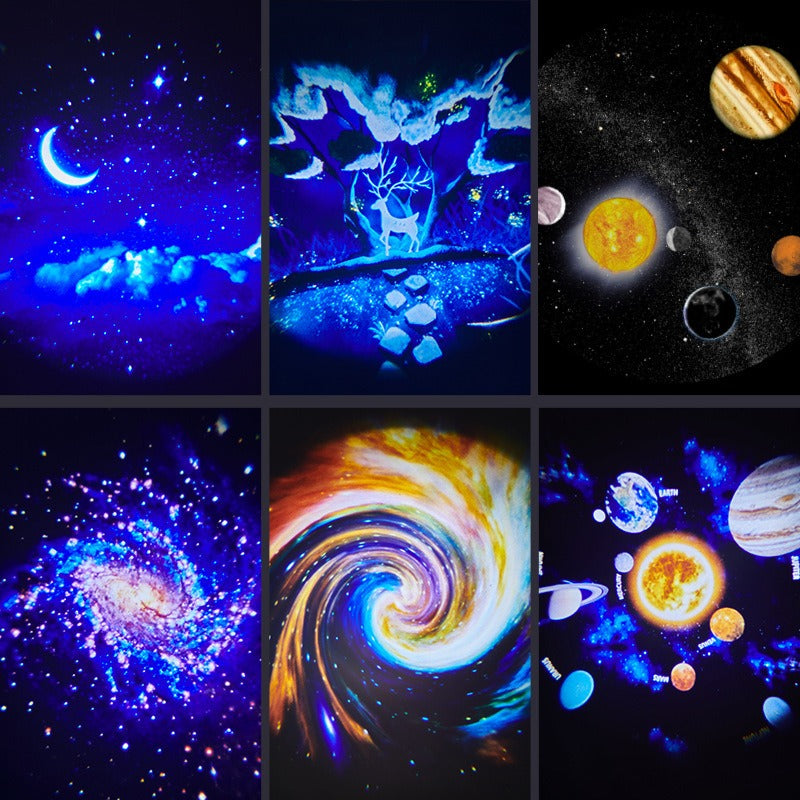 Luminária de Estrelinhas e de Galáxias - 7 Modos em LED 360°- CORES DO VENTO